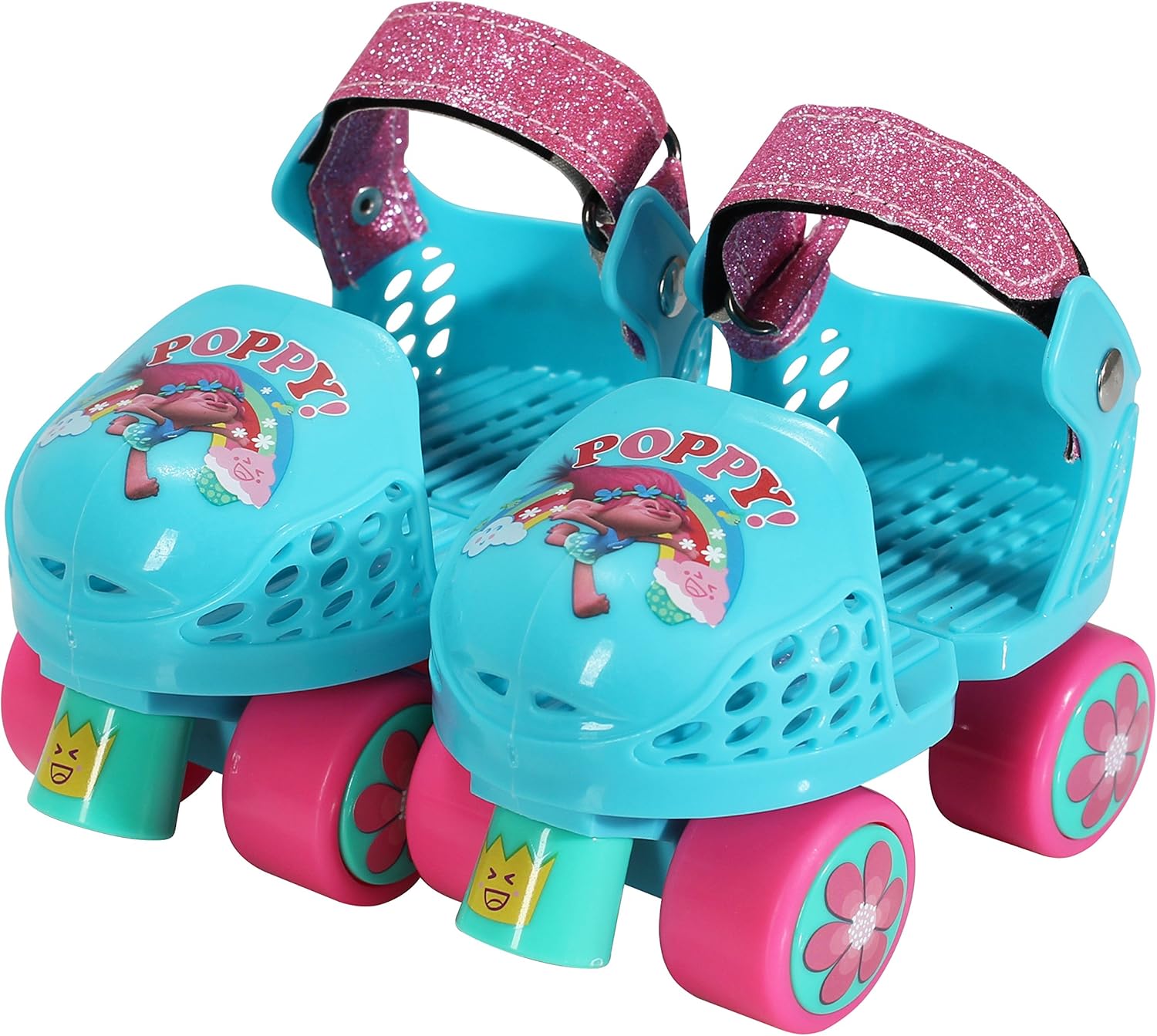 PlayWheels Adjustable Minnie Mouse Children's Roller Skates and Knee Pads Set, Junior Size 6-12 : Everything Else