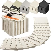 SUPERJARE Gym Floor Mats, EVA Foam Puzzle Exercise Mats, Interlocking Floor Mats, Cushioned Foam Floor Tiles, Gym Flooring Workout Mat for Home Gym, Playroom, Garage, 12.6"x12.6"x0.4"