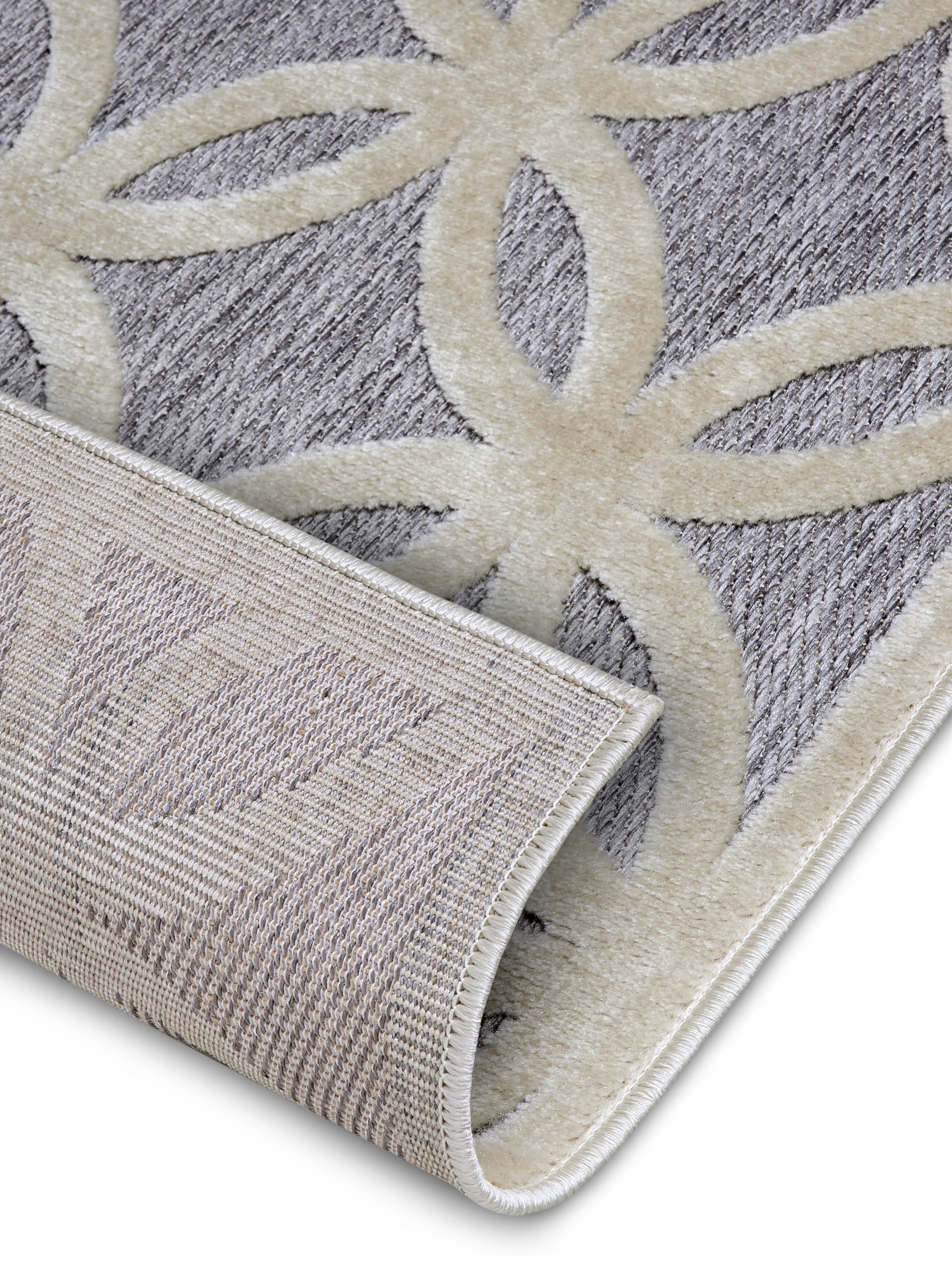 HANSE Home Circle Design Tapis de Salon, tissé Plat, Moderne, Motif Losanges géométriques, Style scandinave, pour Salle à Manger, Chambre d'enfant, Couloir, Gris Beige, 160 x 235 cm