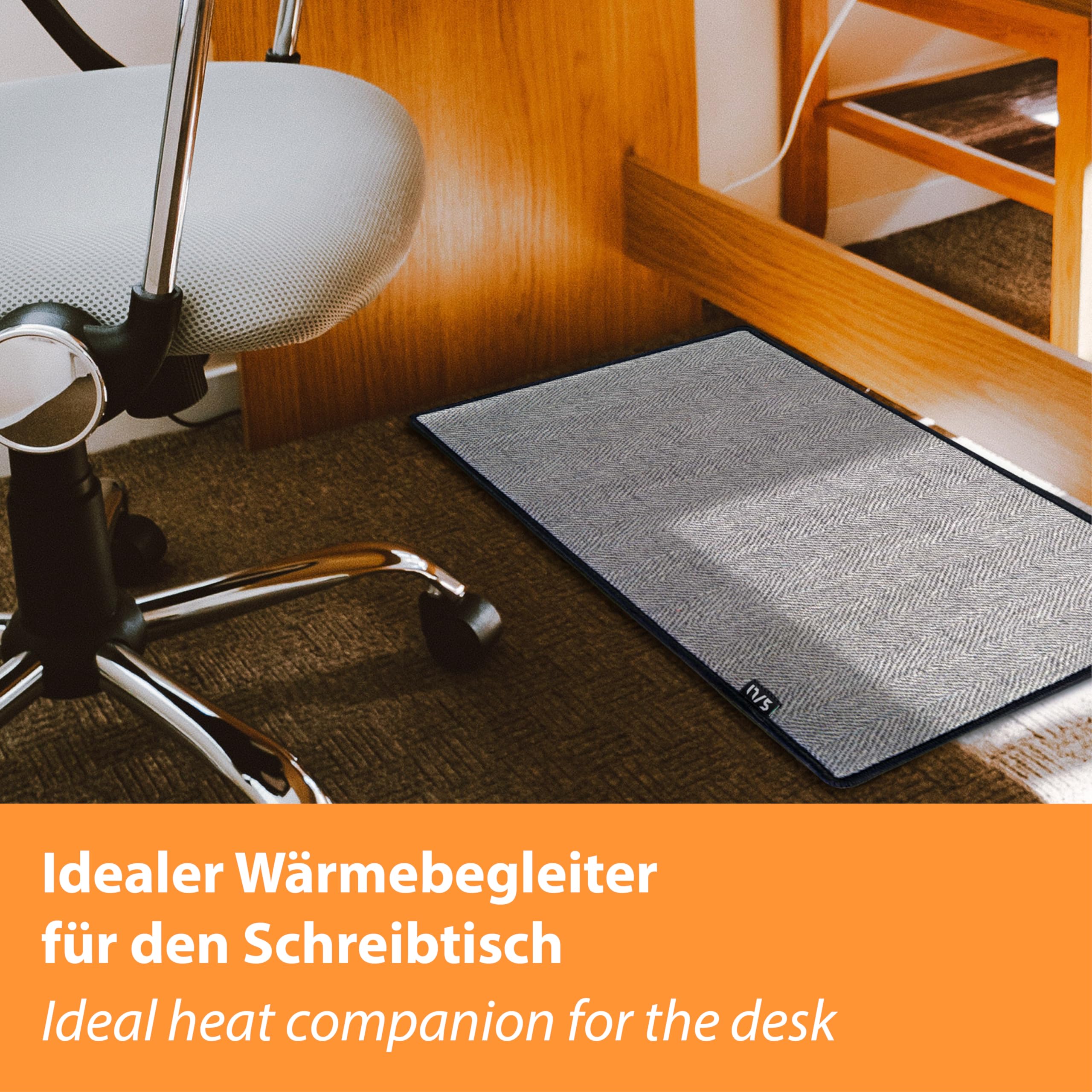 Mi-Heat Fashion Gray grau 50x75cm Infrarot Heizmatte - schreibtischheizung infrarot schreibtischheizung Fußheizung Schreibtisch heizmatte schreibtisch Homeoffice Arbeitszimmer