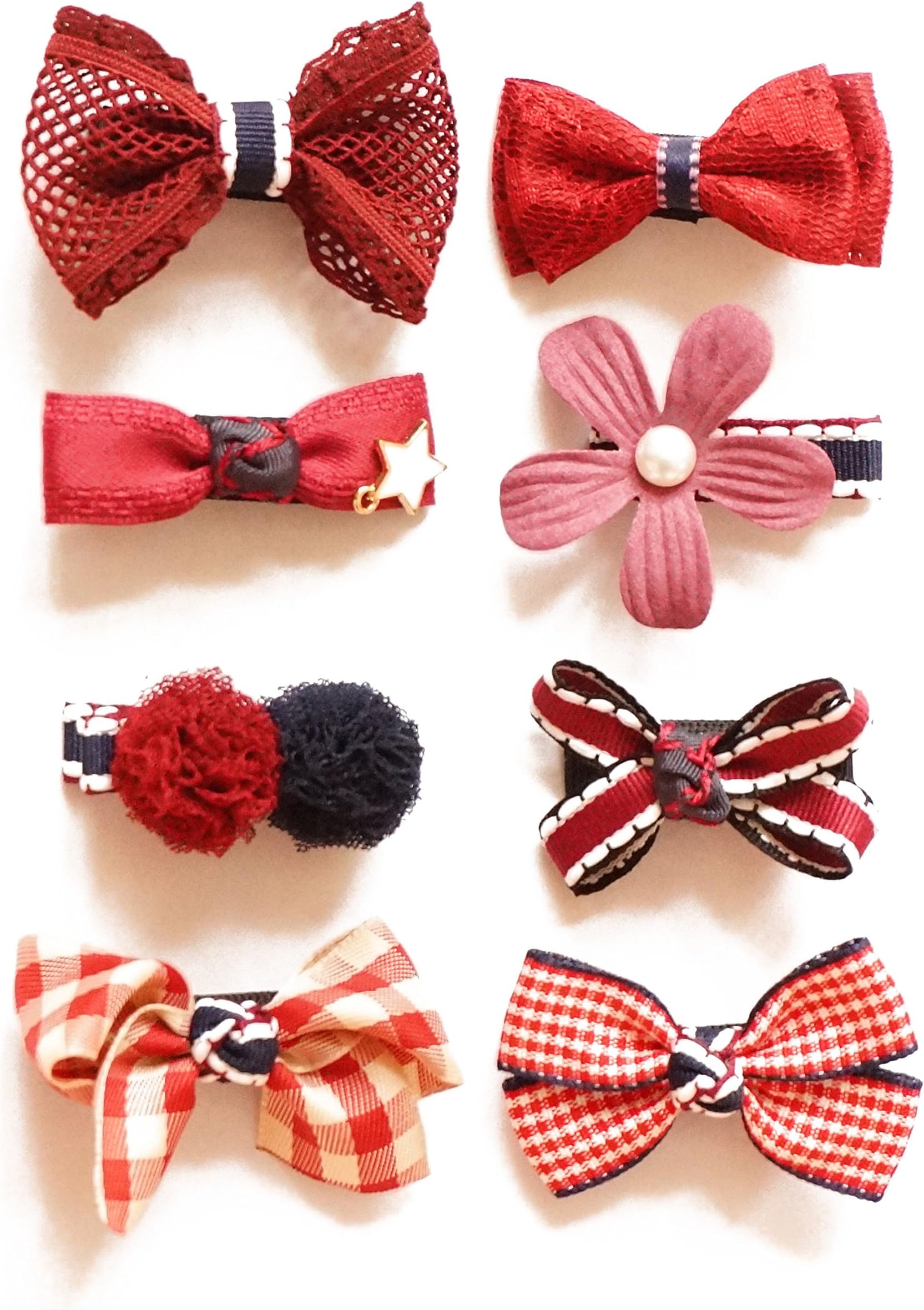 Belle BeauBaby Girls Hair Bows, Hair Clips, Ribbon Lined Alligator Hair Clips