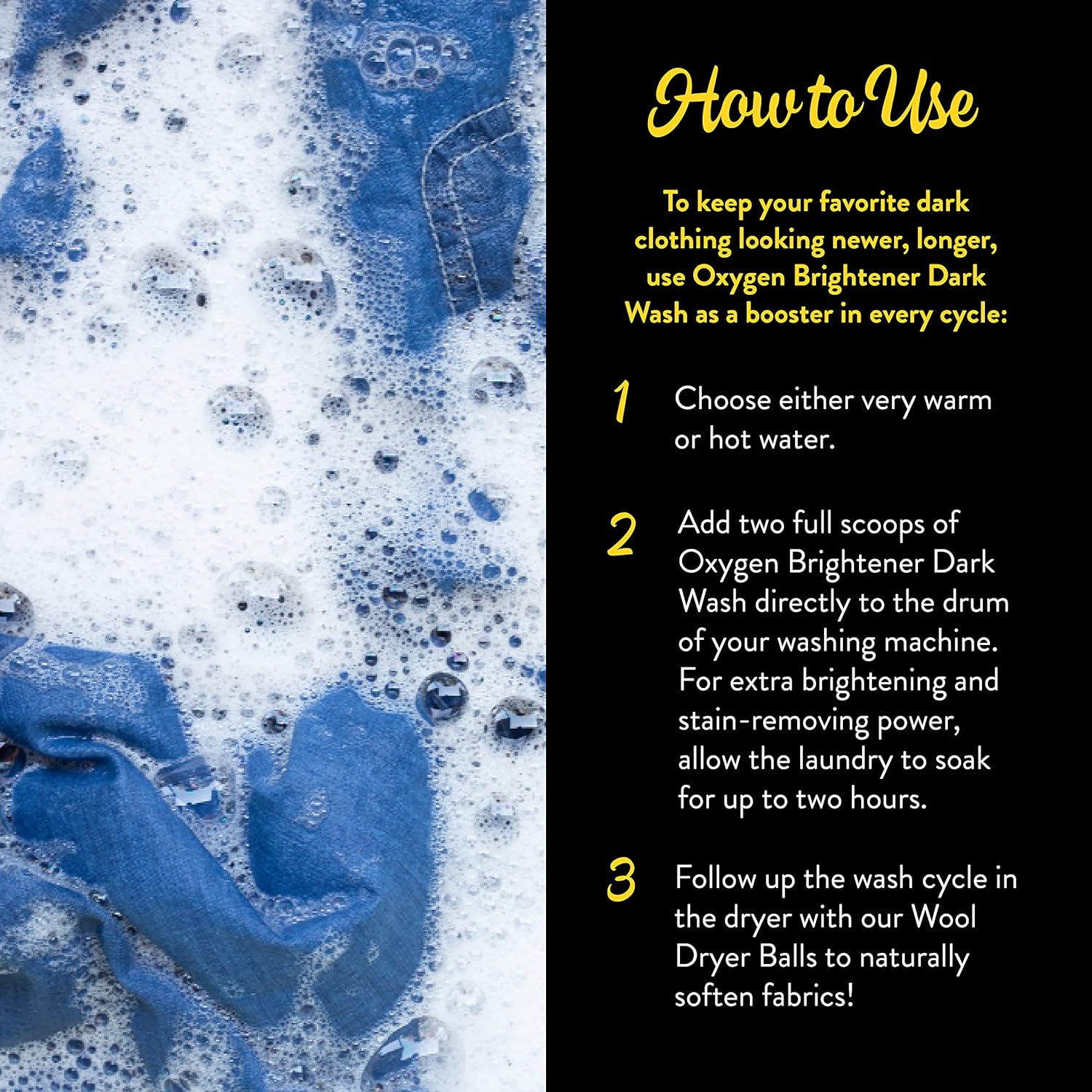 Molly's Suds Oxygen Brightener Dark Wash | Powerful Bleach Alternative, Chlorine Free | Preserves Colors and Removes Stains (Cedar & Sandalwood - 79 oz) - Image 4