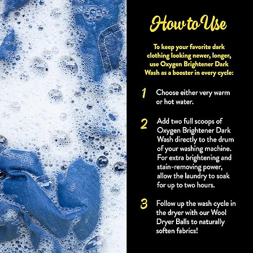 Miniatura 4 de Molly's Suds Abrillantador de oxígeno natural lavado oscuro  Alternativa de blanqueador natural, ingredientes derivados de plantas  Conserva los