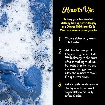 Molly's Suds Oxygen Brightener Dark Wash | Powerful Bleach Alternative, Chlorine Free | Preserves Colors and Removes Stains (Cedar & Sandalwood - 41 oz)