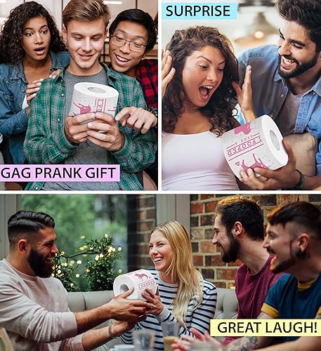 Miniatura 4 de Printed TP Papel higiénico impreso con texto en inglés «Like A Unicorn Print», divertido rollo de papel higiénico para bromas, sorpresas, decoración