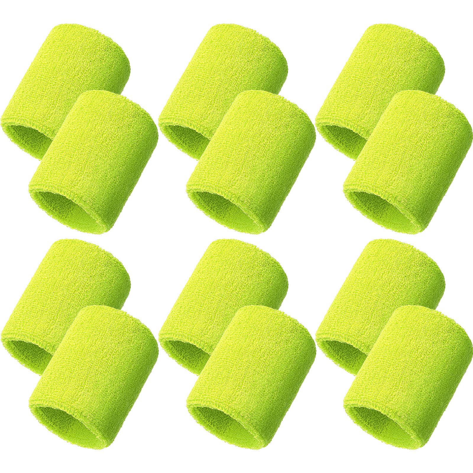 Bememo 12 Pcs Sweatbands Wrist Bands