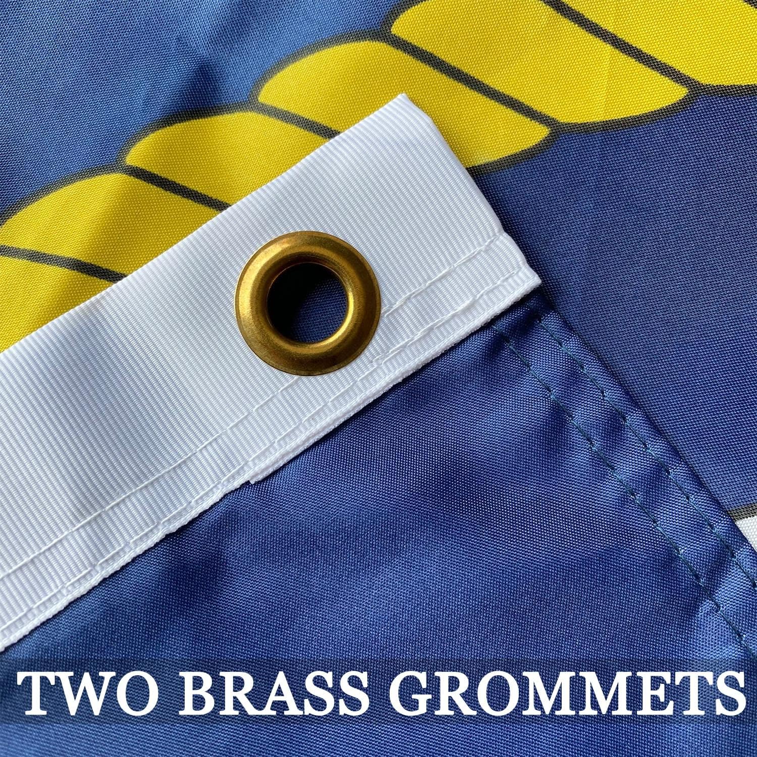 Navy Emblem Flag Double Sided 3x5 Outdoor- 3 Ply 240D Heavy Duty- 3x5 Navy Outdoor Banner Flag- Brass Grommets & 4 Rows Stitched - Image 4