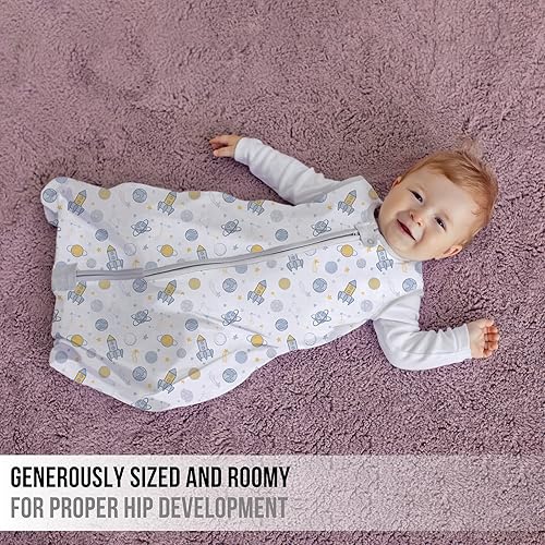 Miniatura 6 de Mama Cheetah Saco de dormir para bebé de 0.5 TOG, Manta Portátil de Algodón Orgánico para Bebé con Cremallera Bidireccional, Saco de Dormir de