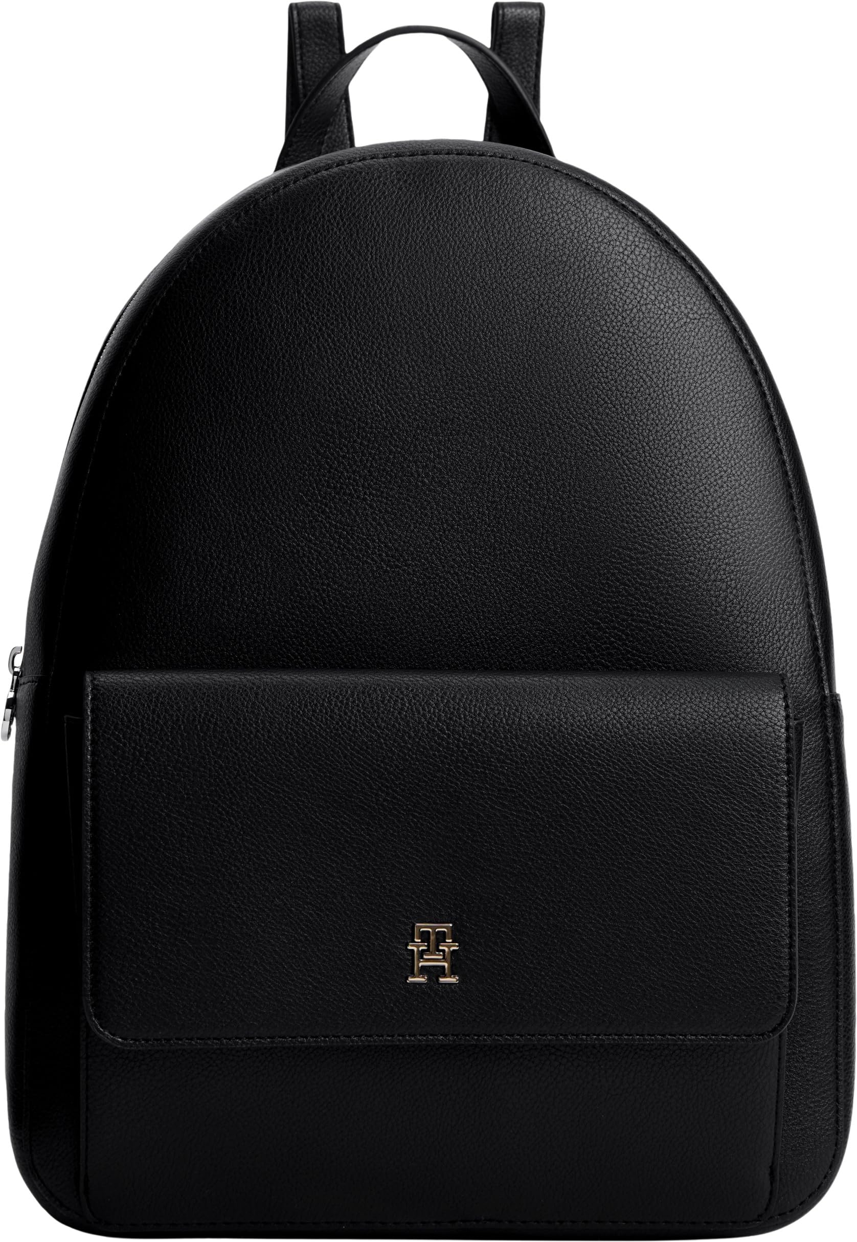 Tommy Hilfiger Women Th Icon Backpack AW0AW18756 Backpack, BLACK, One Size