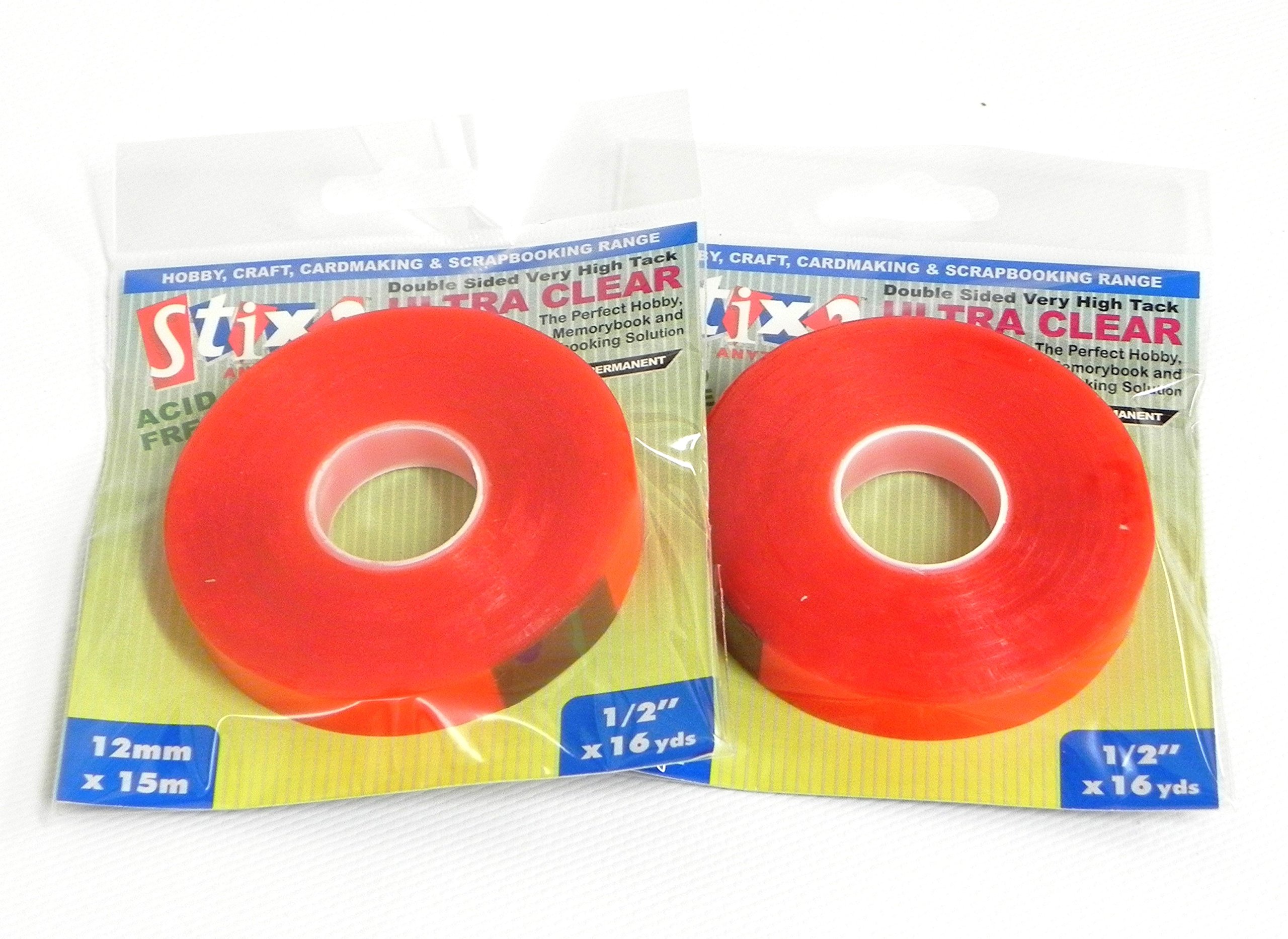 Stix2 Starkes Durchsichtiges Klebeband – 12 Mm X 15 M, 2 Rollen, Sofortige Haftung