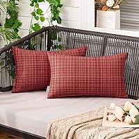 Vista 31 de MIULEE Fundas de cojín decorativas impermeables para exteriores, resistentes al agua, para tienda, patio, jardín, sofá, paquete de 2, 16 x 16 Azul