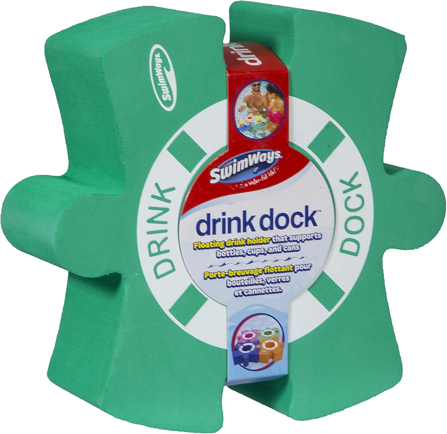 SwimWays Drink Dock Puzzle, Pool Float Drink Holder , Colors Vary, Pool Rafts & Inflatable Ride