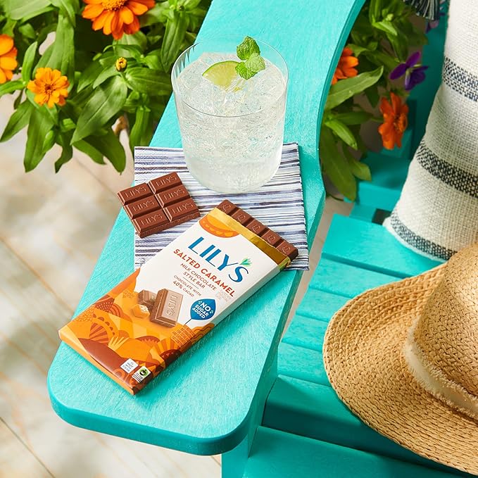 LILY'S Chocolate con Leche y Caramelo Salado Sin Azúcar Añadido, 12 Unidades miniatura 5