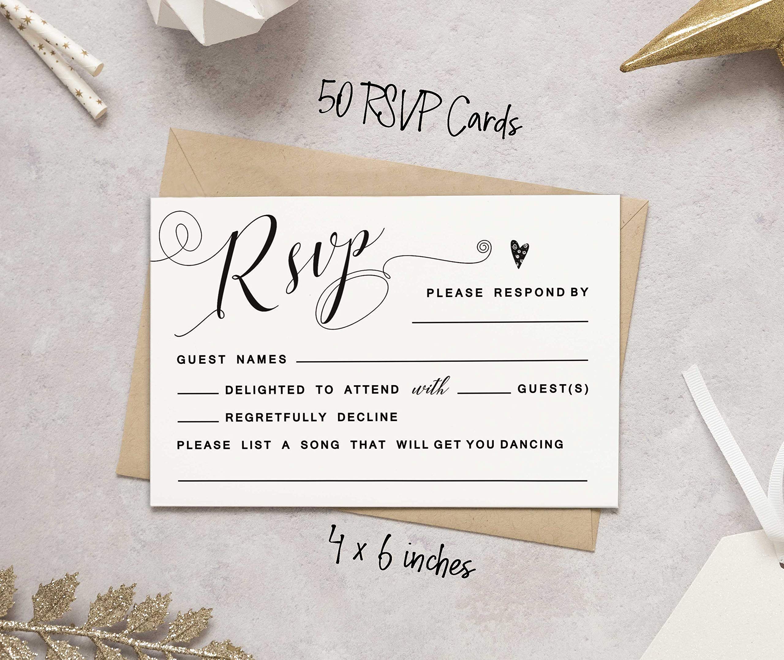 RSVP Cards Self-Seal Envs - Pack 20 Postcards - Wedding - View #2