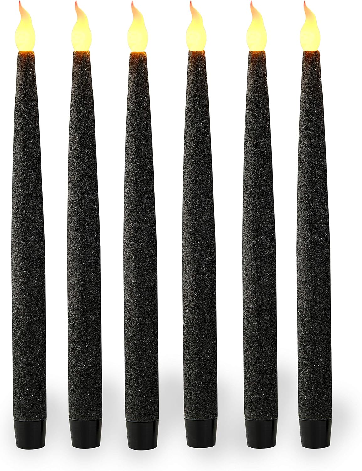 Furora LIGHTING Black LED Taper Candles, Window Candles