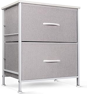 ODK Dresser Nightstand with 2 Fabric Drawers  End Table  Side Table Chest of Dra - Compare price