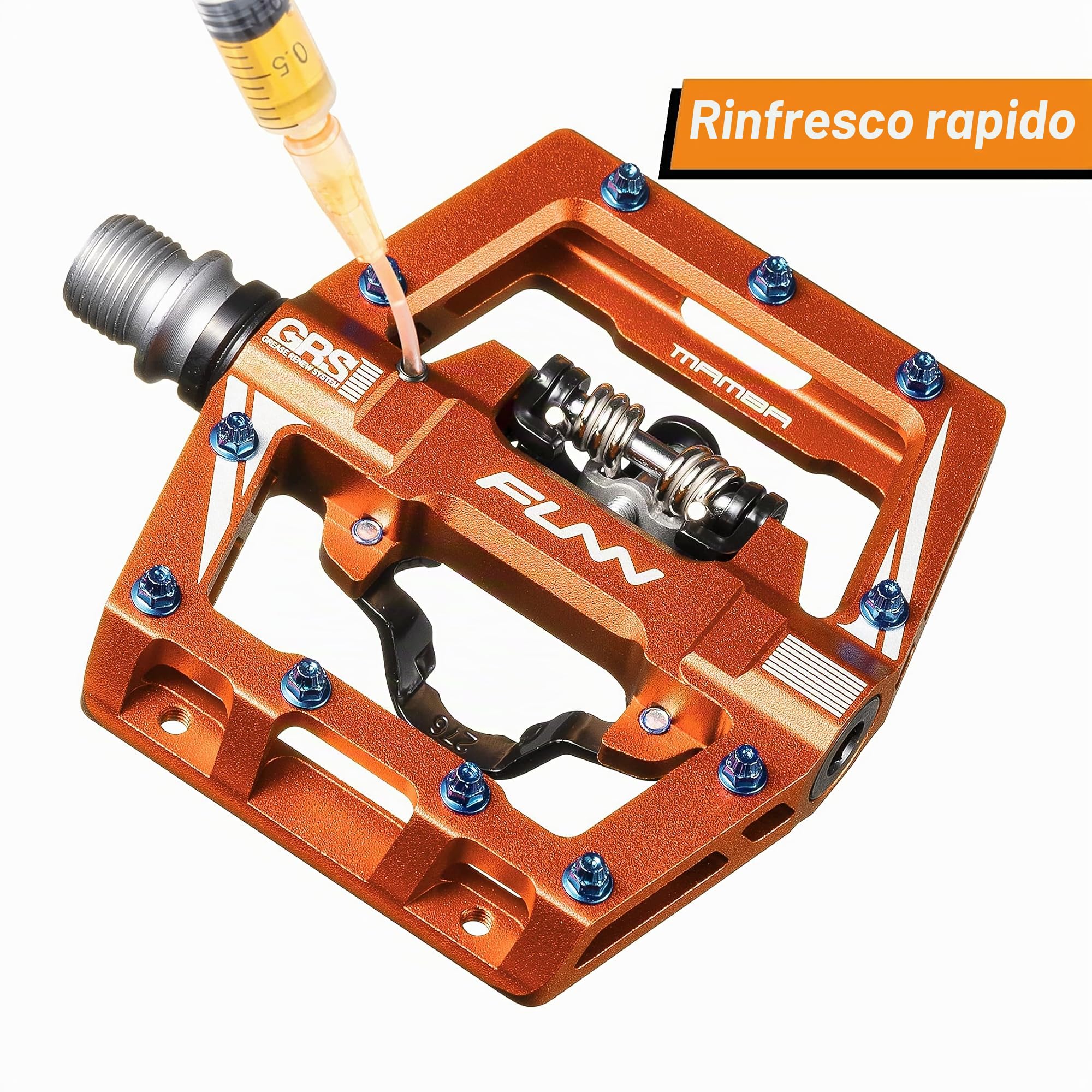 Funn Mamba S Pedali MTB Clipless a Clip Singola Fronte Compatibili SPD, Asse CrMo 9/16 Pollici per MTB/BMX/Ciclismo Ghiaia
