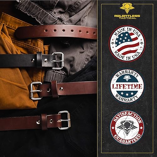 Miniatura 4 de Relentless Tactical The Ultimate Gun Belt  Fabricado en Estados Unidos  Cinturón de transporte ocultoCinturón de cuero CCW para hombre