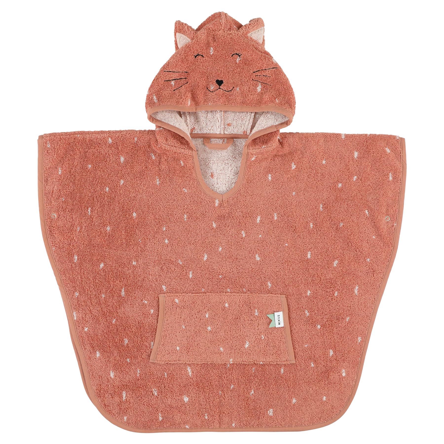 Trixie Poncho - Mrs Cat - 100% Coton Bio - Poncho Enfant - Rose