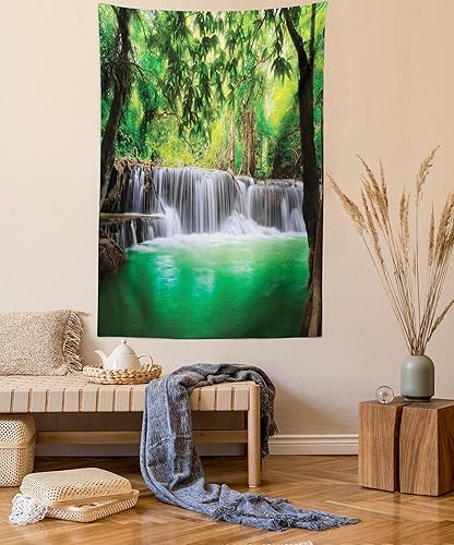 Miniatura 20 de Lunarable Tapiz de La Habana, caballeros que tocan saxofón con sombreros de Panamá y auto rojo nostálgico, colgante de pared para dormitorio, sala