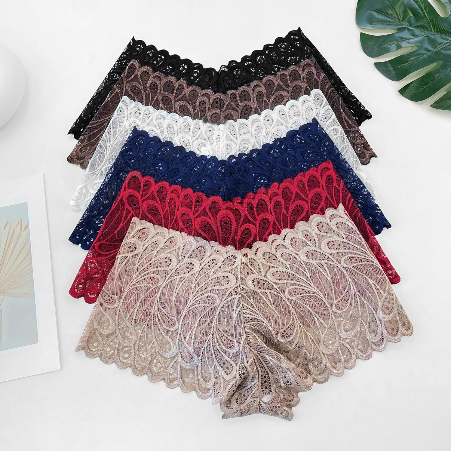 Boyshort Underwear for Women Lace Boyshorts Sexy Comfortable Cheeky Panties Size S-2XL - Image 3