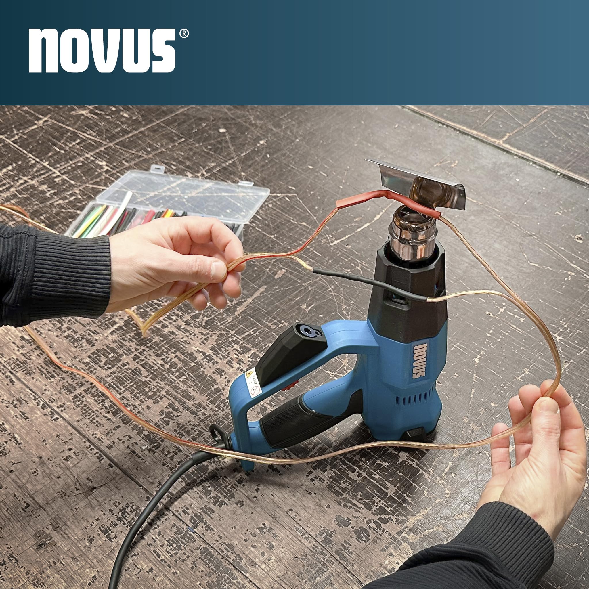 NOVUS TOOLS Pistolet à air chaud H-250, 80-600 °C, chauffage en céramique