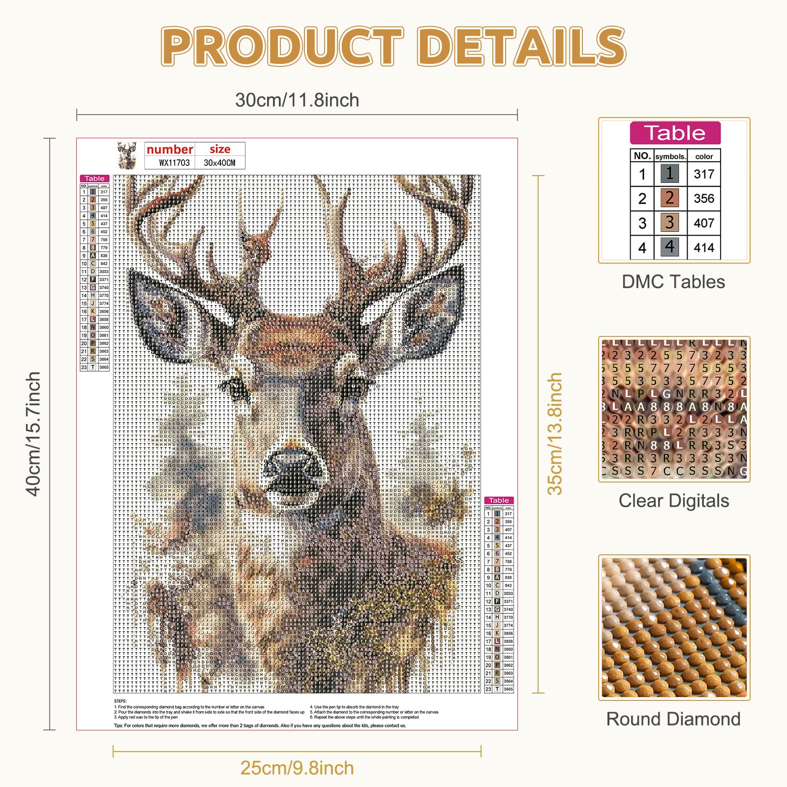 RICUVED Diamond Painting Deer Kits - Image 2