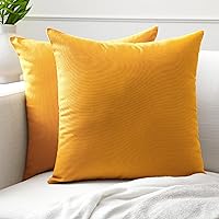 Vista 60 de Encasa XO Juego de 4 fundas de almohada de 24 x 24 pulgadas Sin relleno Fundas de almohada de algodón para sala de estar, cama, sofá, sofá