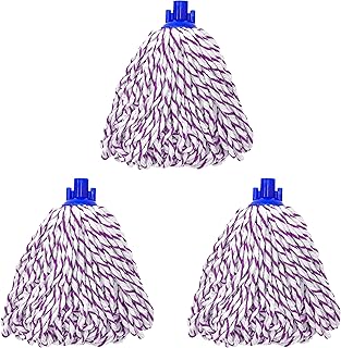 Microfiber Cloth Screw on Type Mop Replacement Compatible with O-Cedar Microfiber Cloth Mop Refill for 0.8" Diameter Mop H...