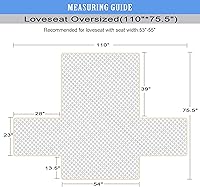 Vista 2 de Ameritex Funda de sofá biplaza, protector de muebles acolchado resistente al agua con patas antideslizantes traseras para perros, niños y mascotas