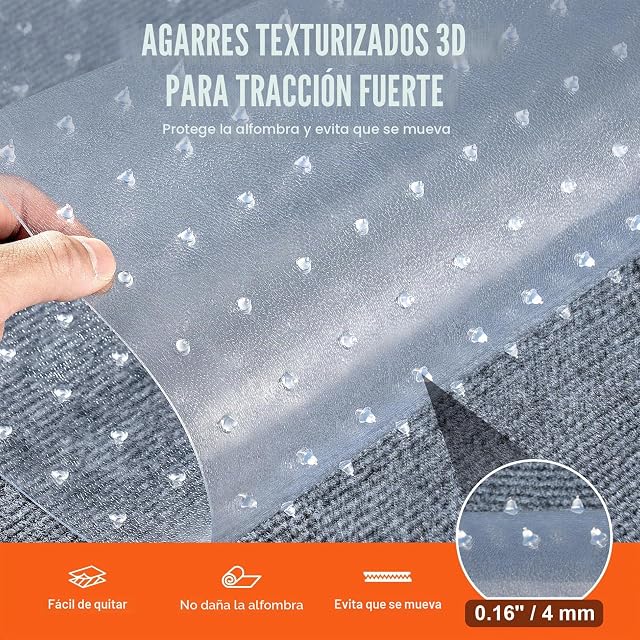 Foto 3 de 8 de VEVOR Protector de Alfombra para Mascotas, PVC a Prueba de Arañazos