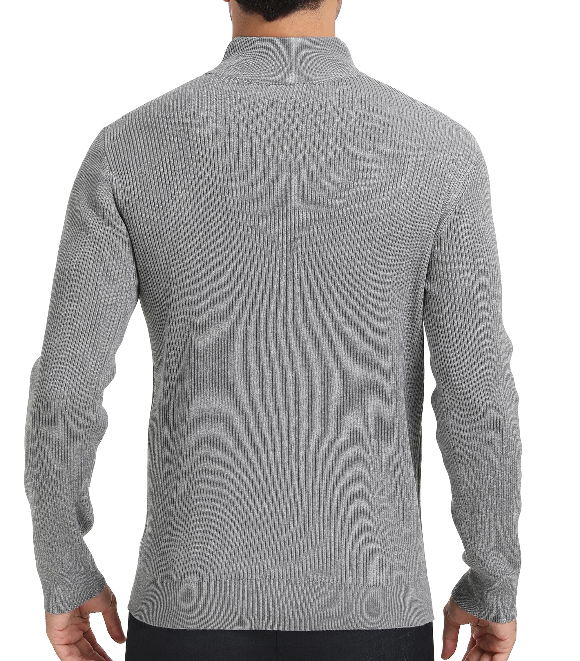 DAFENP Maglione Uomo Invernale Collo Alto con Zip Pullover Dolcevita Lavoro Caldo Lungo Sweater