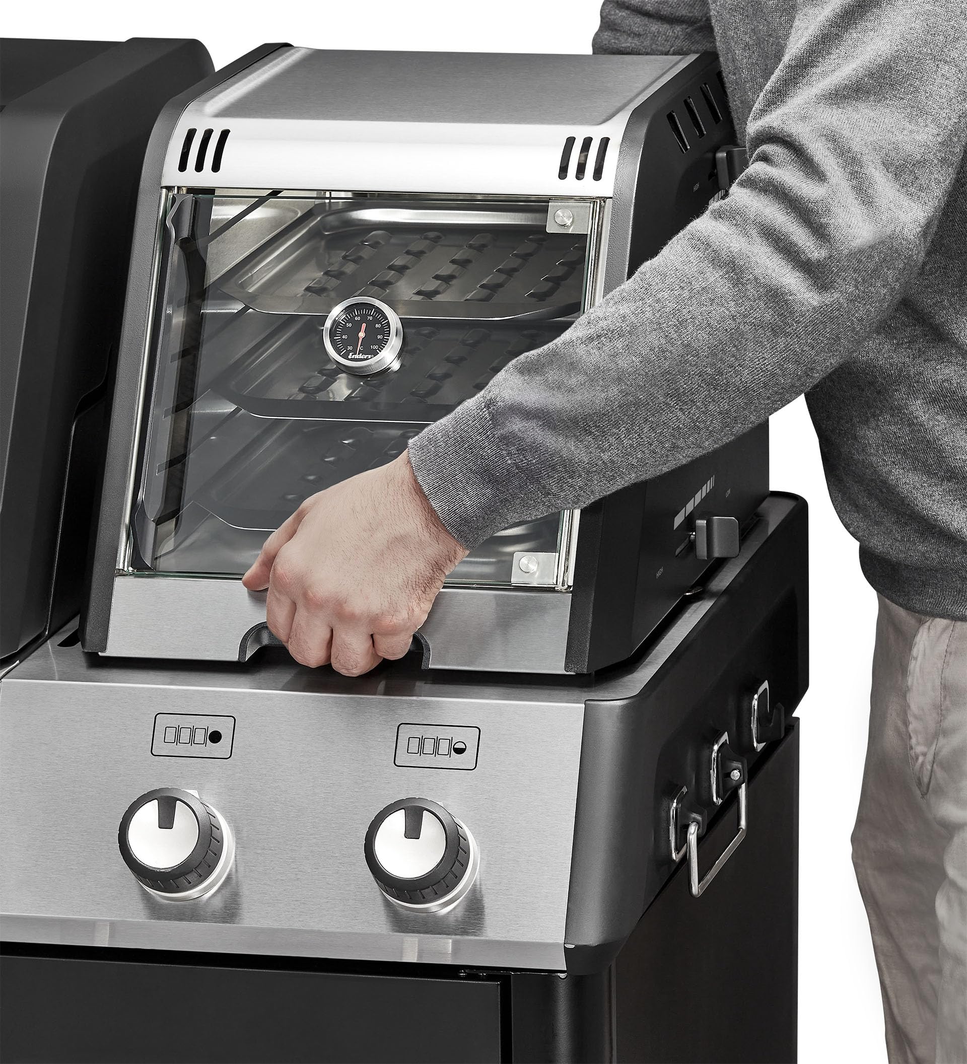 Enders® Delicater™-Ofen für UNIQ® Pro 3 IK und UNIQ PRO 3 IK Kitchen CRUSTER®#8603, schwarz/edelstahlfarben