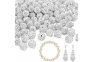 10mm Rhinestone Beads: Radiate with 100pcs Diamond-Studded Beads