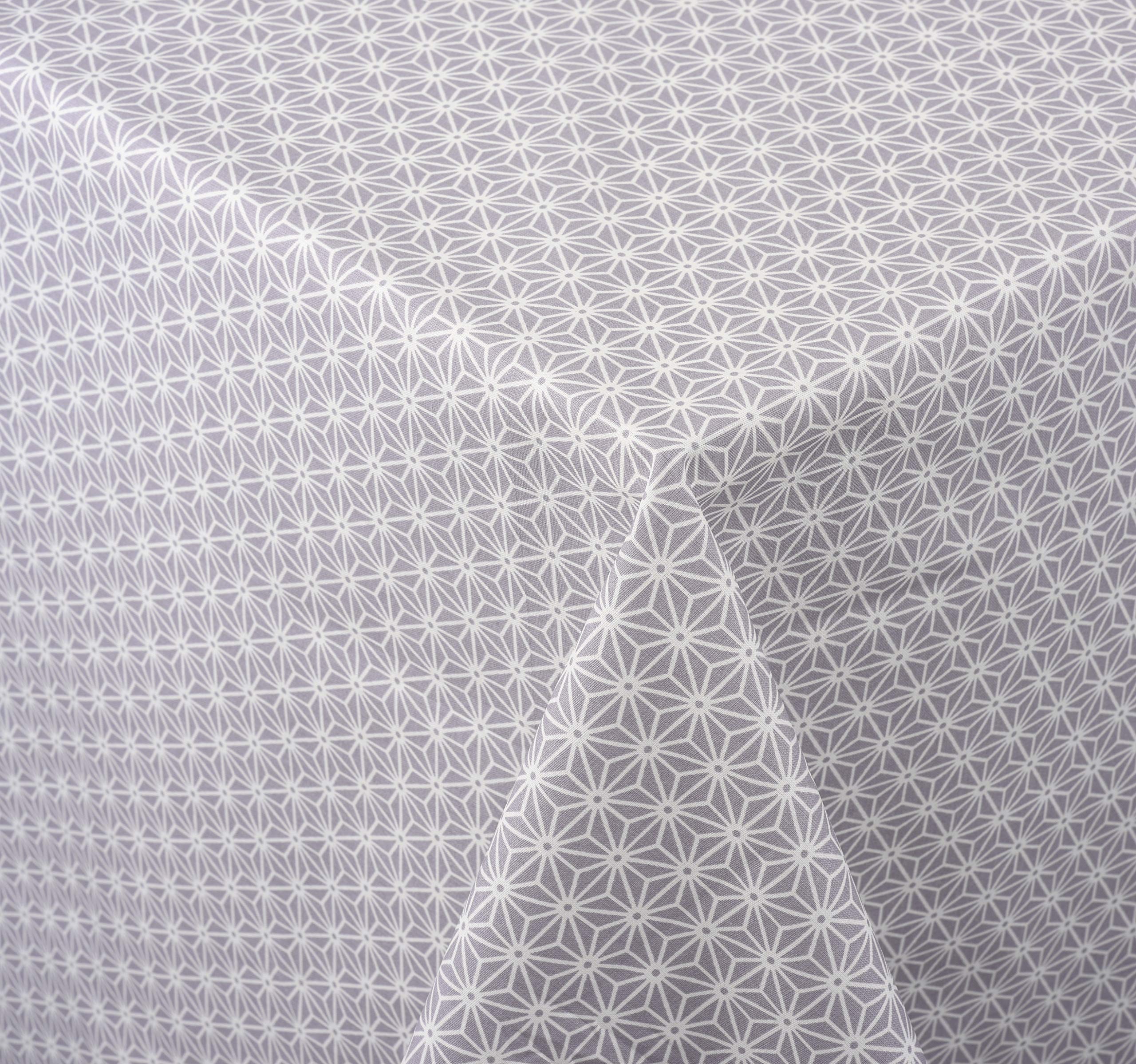 Nappe de table Venilia Osaka textile impermeable ovale coton taupe 160x240