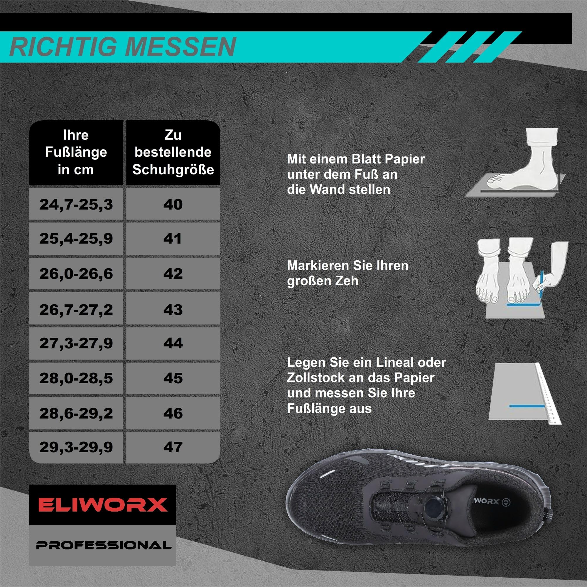 Zapatos de seguridad para hombre S3S SR según la norma EN ISO 20345:2022+A1:2024 con cierre rápido – Twister – Con puntera de acero, plantilla extraíble, antideslizante