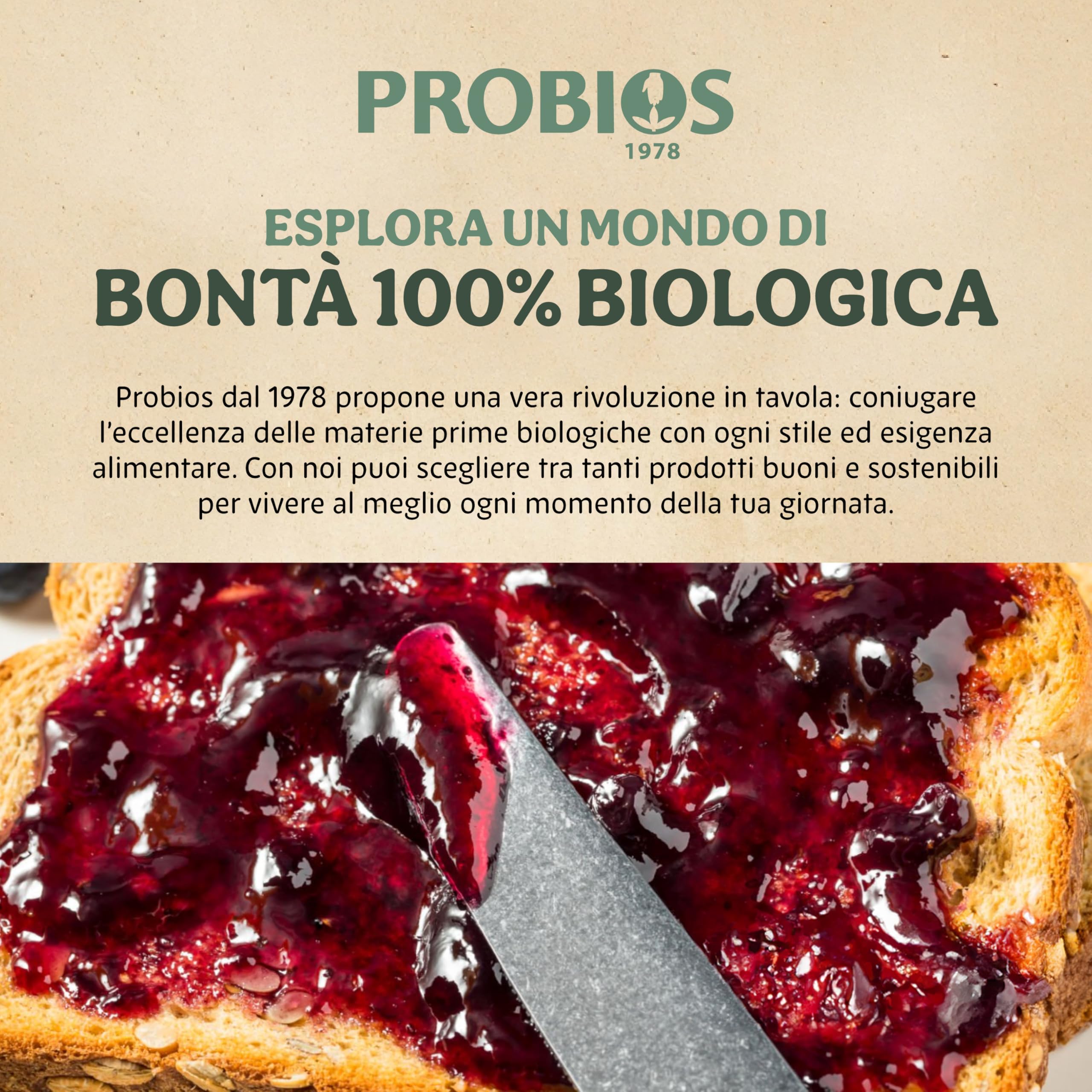Probios Composta di Mirtilli Bio - Senza Glutine e Composta di Frutta Senza Zucchero - Dolcezza e Sapore Naturale senza Pectina Aggiunta - Confezione da 6 x 220 g