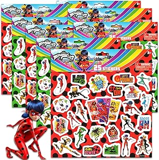 Miraculous Ladybug Stickers 200 Pack - Miraculous Ladybug Stickers for Kids | Miraculous Ladybug Party Favors