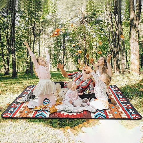 Miniatura 5 de Manta de picnic para la playa, a prueba de arena, impermeable, 79 x 59 pulgadas, 3 capas, manta de playa a prueba de arena, manta de picnic