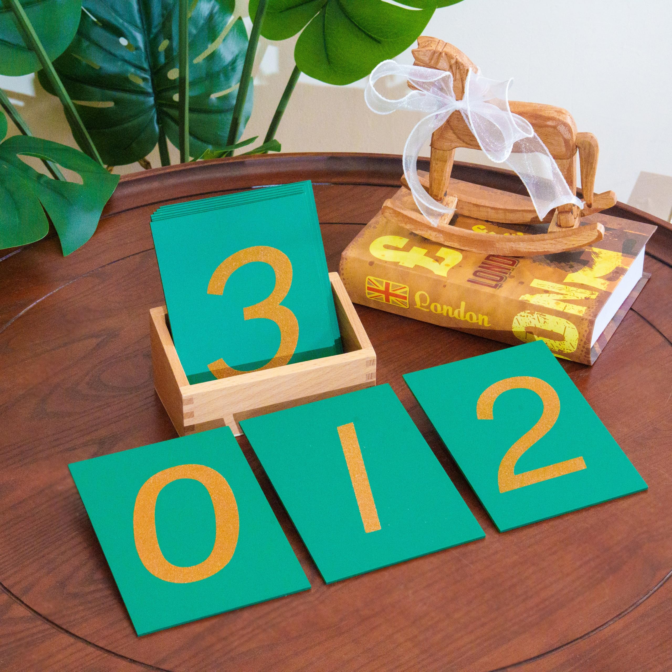 Montessori Matemáticas Materiales – Juguete educativo de madera para números y cálculo, preescolar y primaria, educación en casa y aula a partir de 3 años (números de papel de lija Montessori
