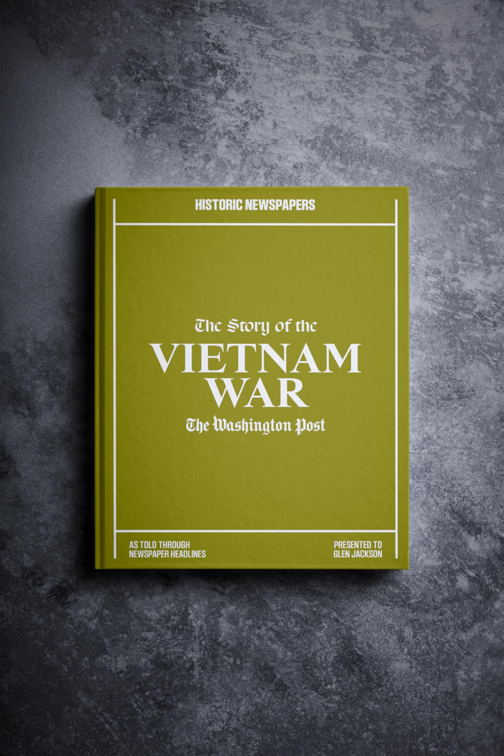 Historic Newspapers - Personalised War Newspaper History Book - War Keepsake Educational Gift- Name Printed on Cover (Vietnam War)