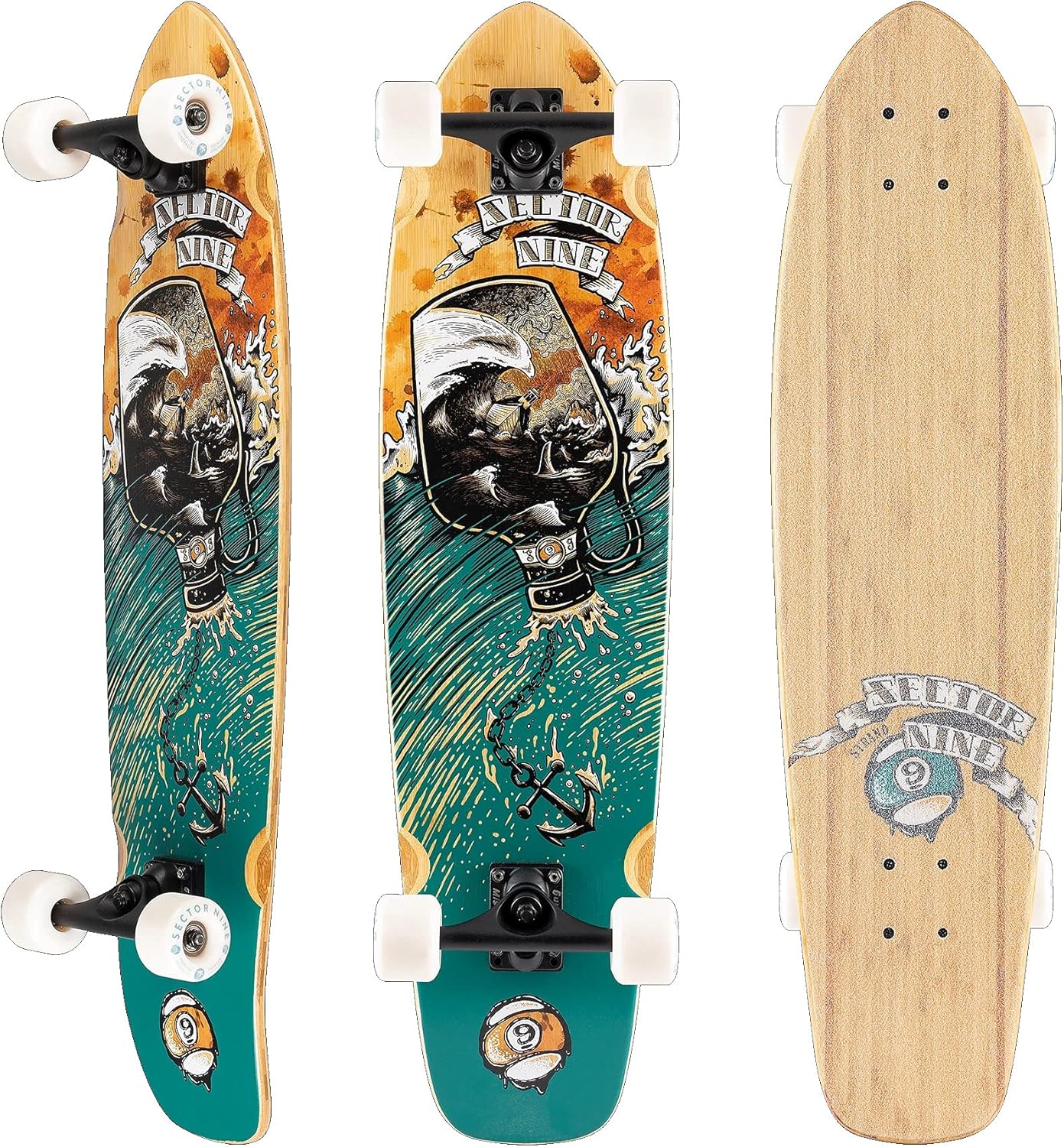 Sector 9 Unisex Strand Storm Cmplete Skateboard, Adult, Multi, 34
