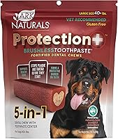 Vista 6 de ARK Naturals Protection Plus Pasta de dientes sin cepillado para razas mini, bolsa de 4 onzas, masticable dental para perros con centro de pasta