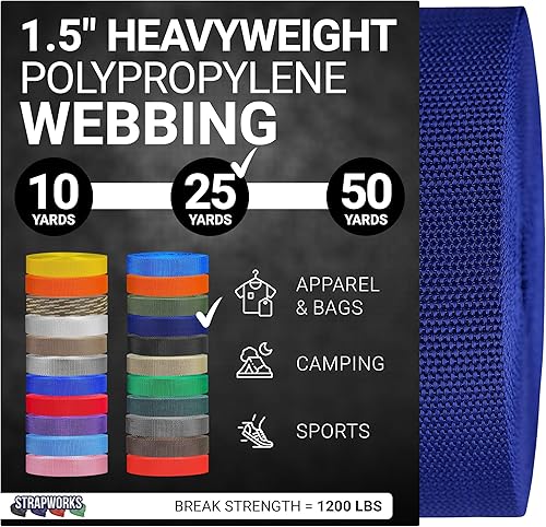 Vista 33 de Strapworks Correa de polipropileno pesado: correas de polietileno resistentes para reparación de equipos de bricolaje al aire libre, 1.5 pulgadas