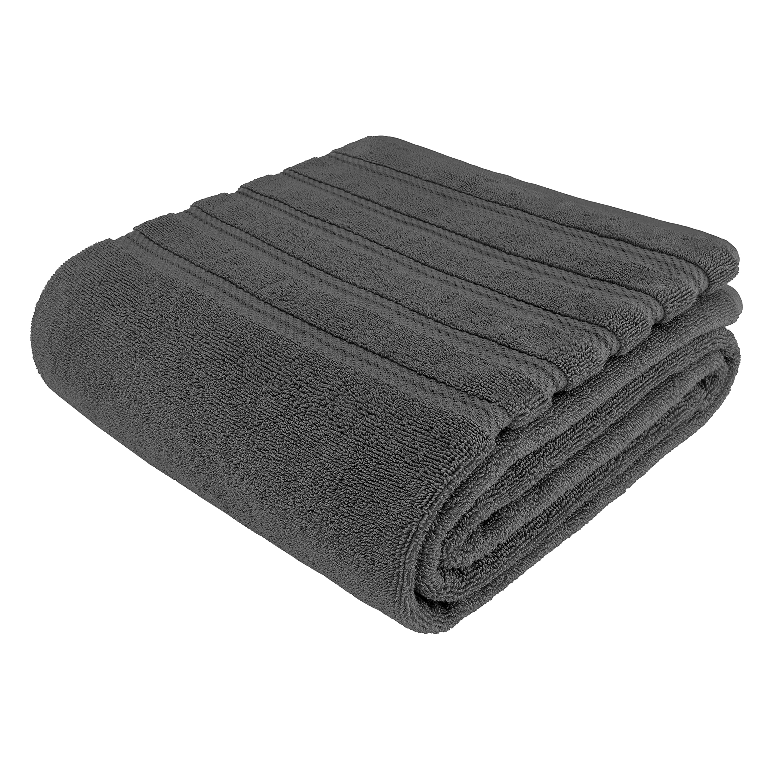 Toallas de baño grandes de 35 x 70 pulgadas, toalla de baño de 100% algodón turco, toallas de baño para baño, playa y piscina, verde gris oscuro 7