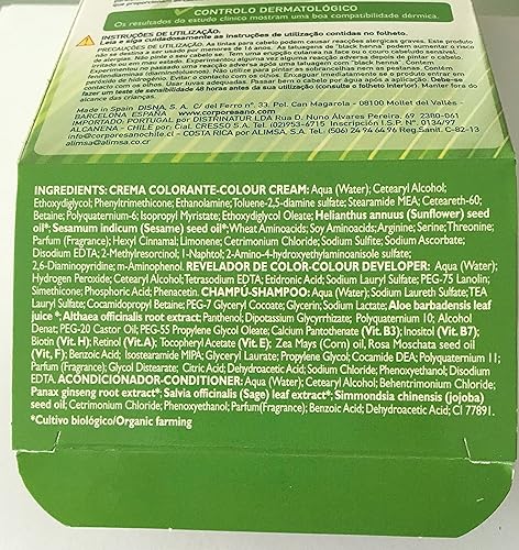 Miniatura 4 de Corpore Sano Tinte permanente para el cabello (no contiene PPD. AMONIA, RESORCINOL, PARABENOS. ( 5 Castaño Claro)