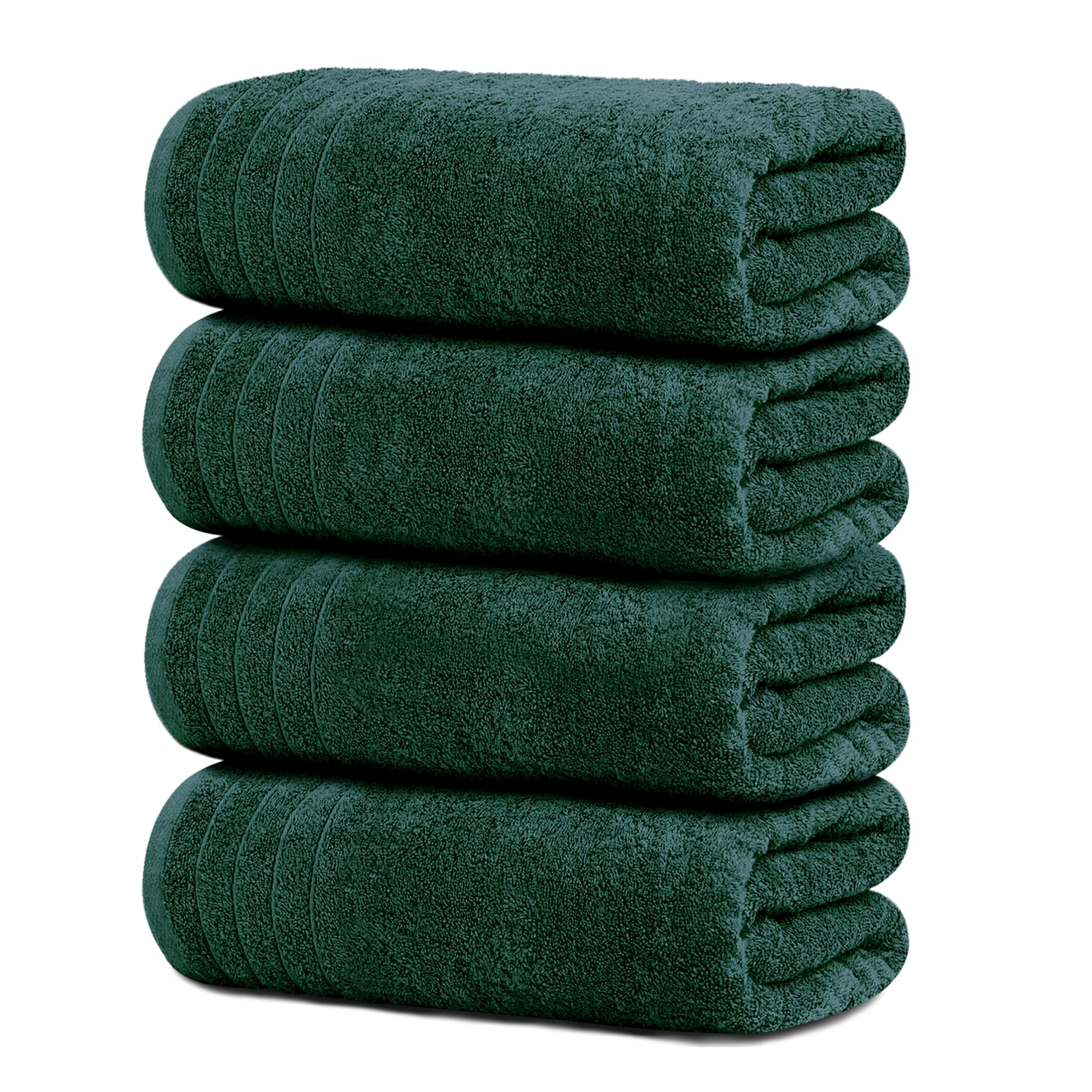 4 Extra Large Bath Towels Color: Hunter Green