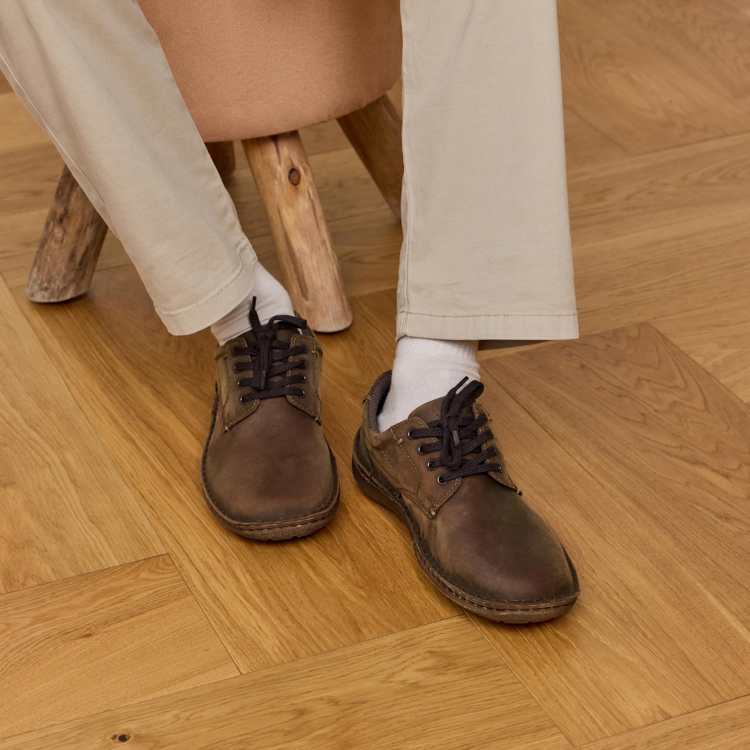 Gusti Skórzane buty Benitio – buty męskie z prawdziwej skóry – buty letnie i robocze dla mężczyzn – brązowe