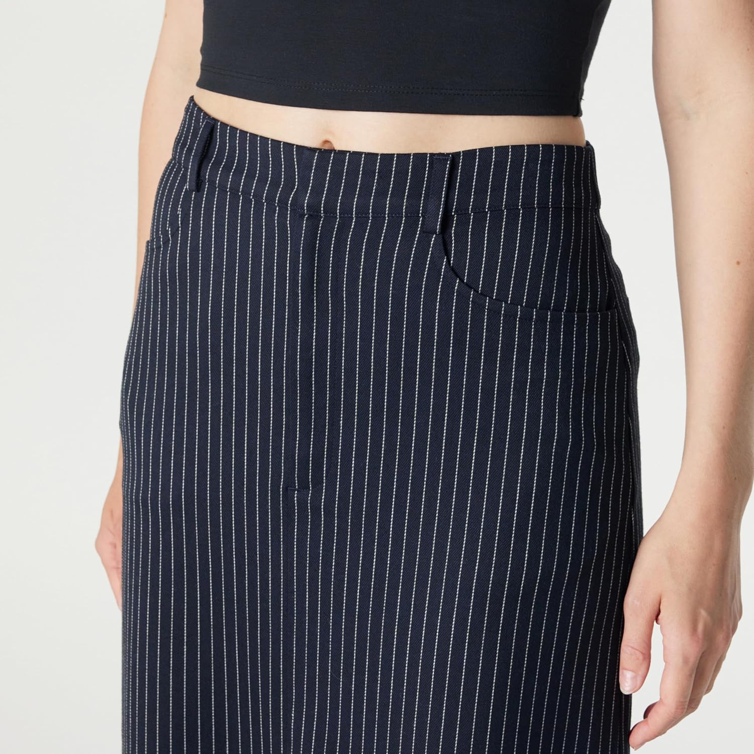 The Drop Womens Denis Woven Long Column Skirt - Image 3