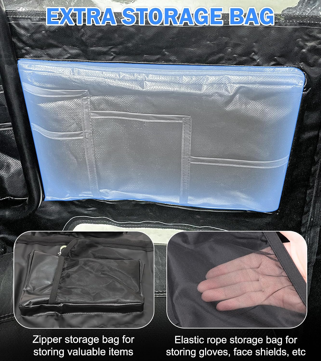 ELITEWILL Soft Window Doors and Soft Front Windshield Compatible with Ranger XP 1000, UTV Cab Enclosure Upper Doors Enclosed Protection Kit Fit for Polaris Ranger XP 1000 2017-2025